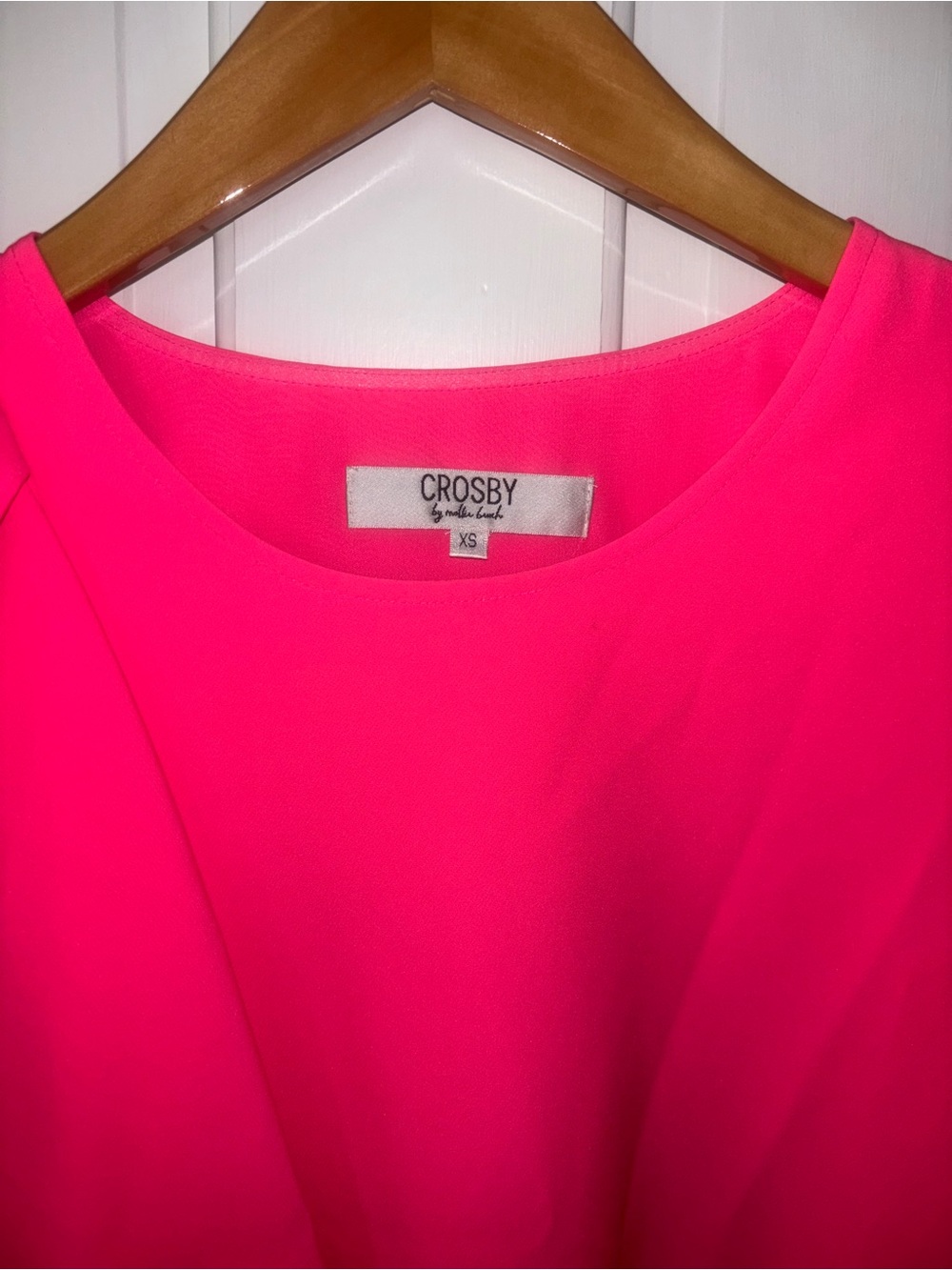 Crosby Neon Hot Pink Scoop Neck Dress Size XS